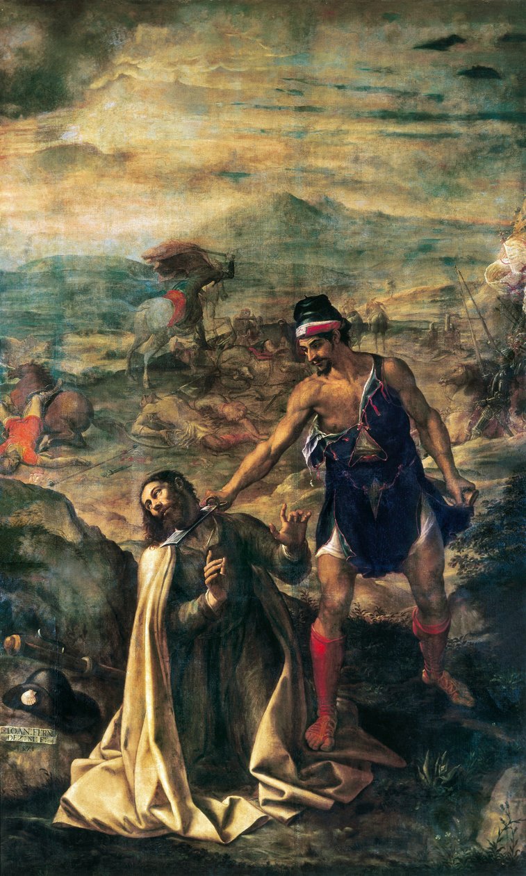 Sankt Jakob den Stores dekollation af Juan (1526 1579) Fernandez Navarette