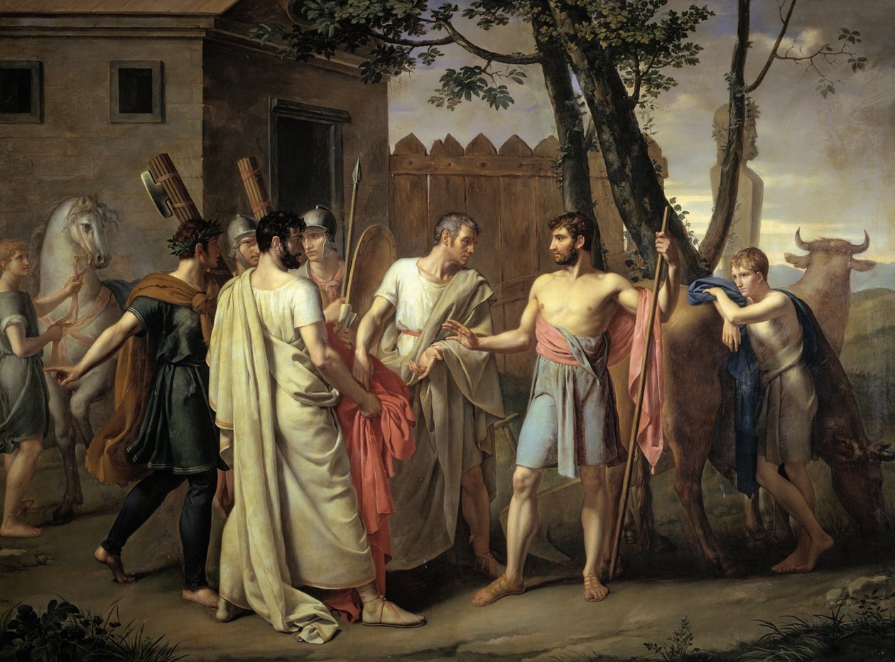 Cincinnatus forlader ploven, ca. 1806 (olie på lærred) af Juan Antonio Ribera y Fernández