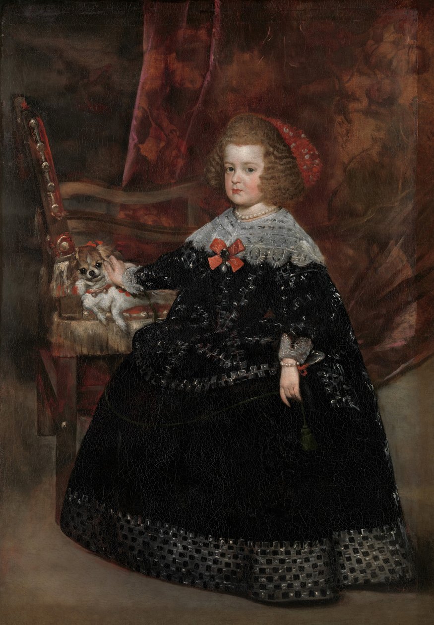 Maria Teresa 1638-1683, Infanta af Spanien, ca. 1645. af Juan Battista Martinez del Mazo