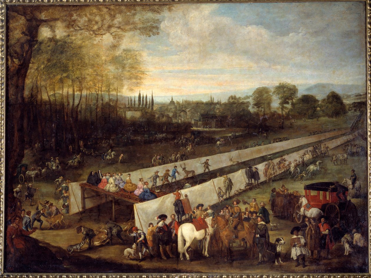 La chasse de tabladillo a Aranjuez Maleri af Juan Bautista del Mazo (1612-1667) 1600-tallet Madrid, Musee du Prado af Juan Bautista Martinez del (attr. to) Mazo