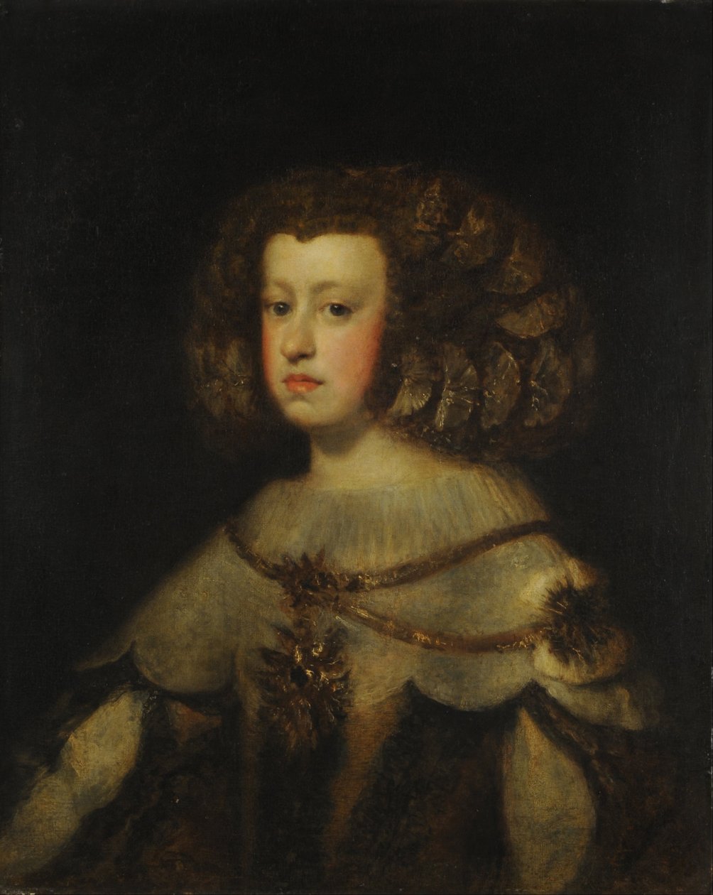 Portræt af Infanta Maria Teresa af Spanien (olie på lærred) af Juan Bautista Martinez Del Mazo