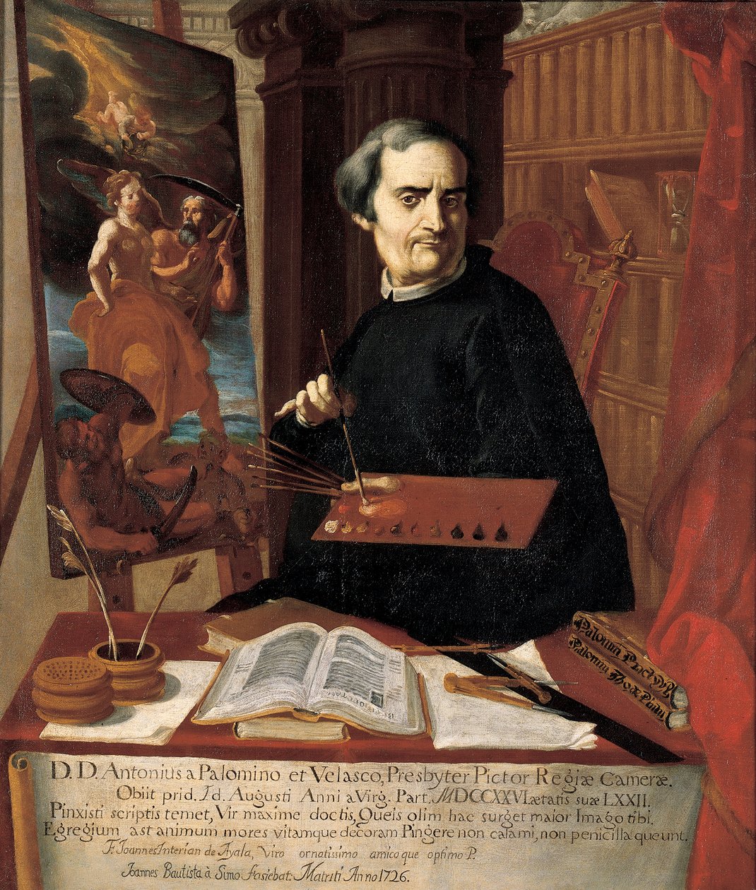 Portræt af Acisclo Antonio Palomino de Castro y Velasco af Juan Bautista Simo