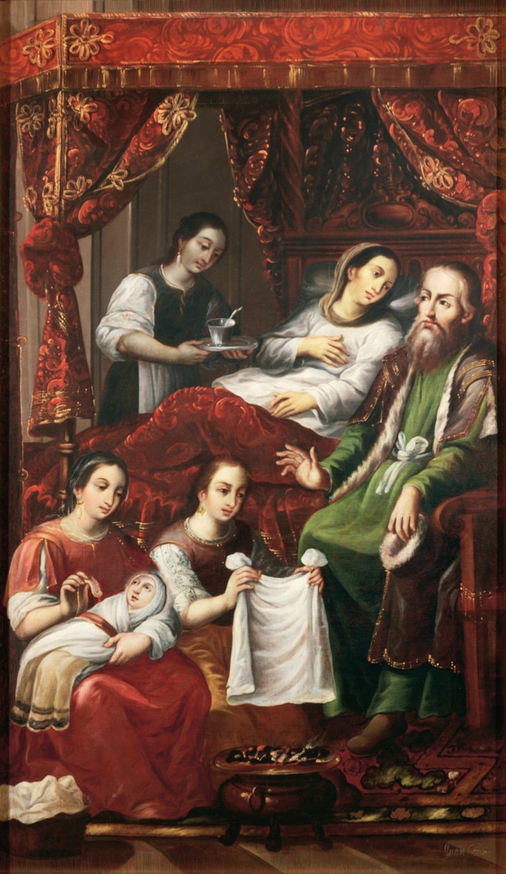 Marias fødsel, af Juan Correa (cirka 1646-1716) af Juan Correa