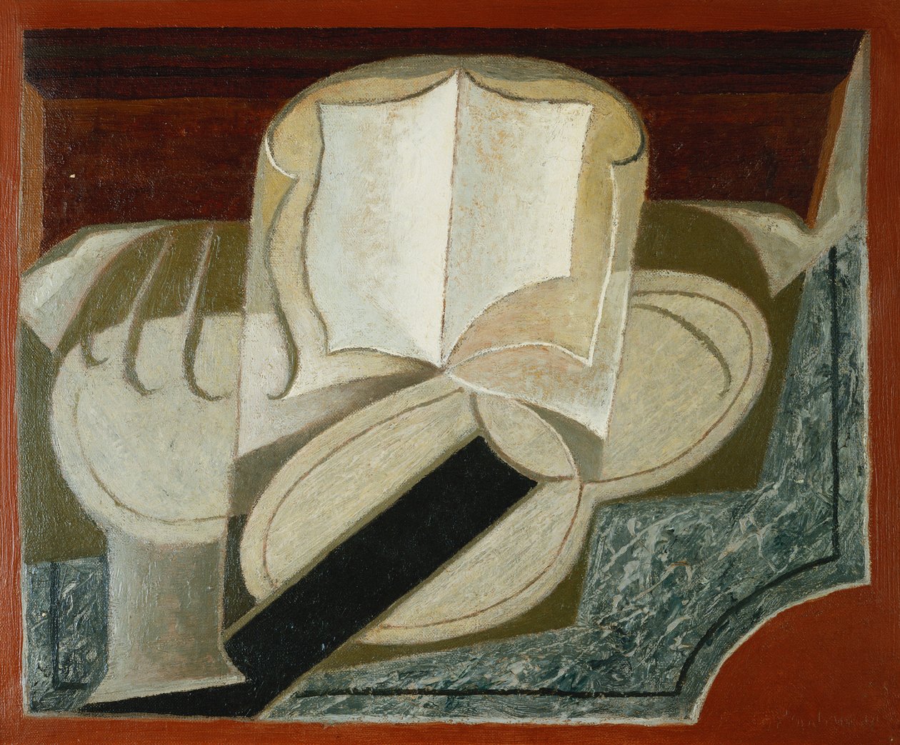 Bøger og guitar; Bogen og guitaren, 1925 af Juan Gris
