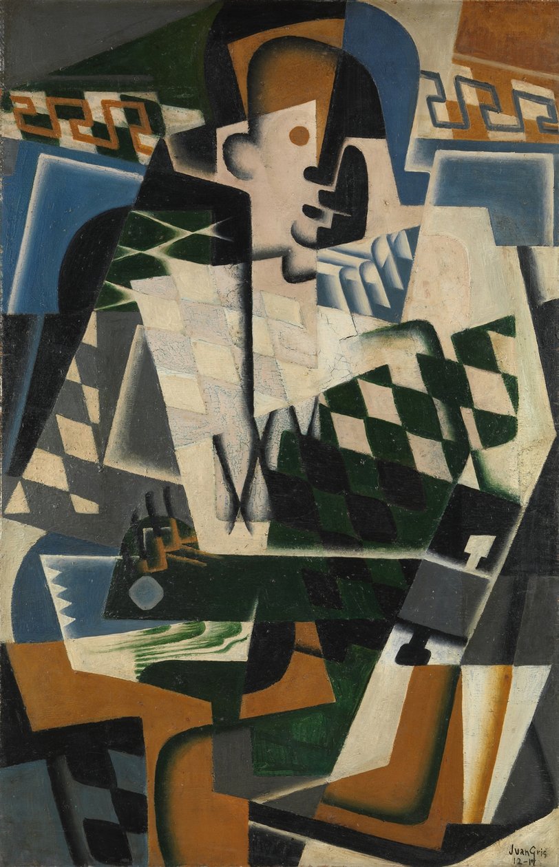 Harlekin med en guitar af Juan Gris