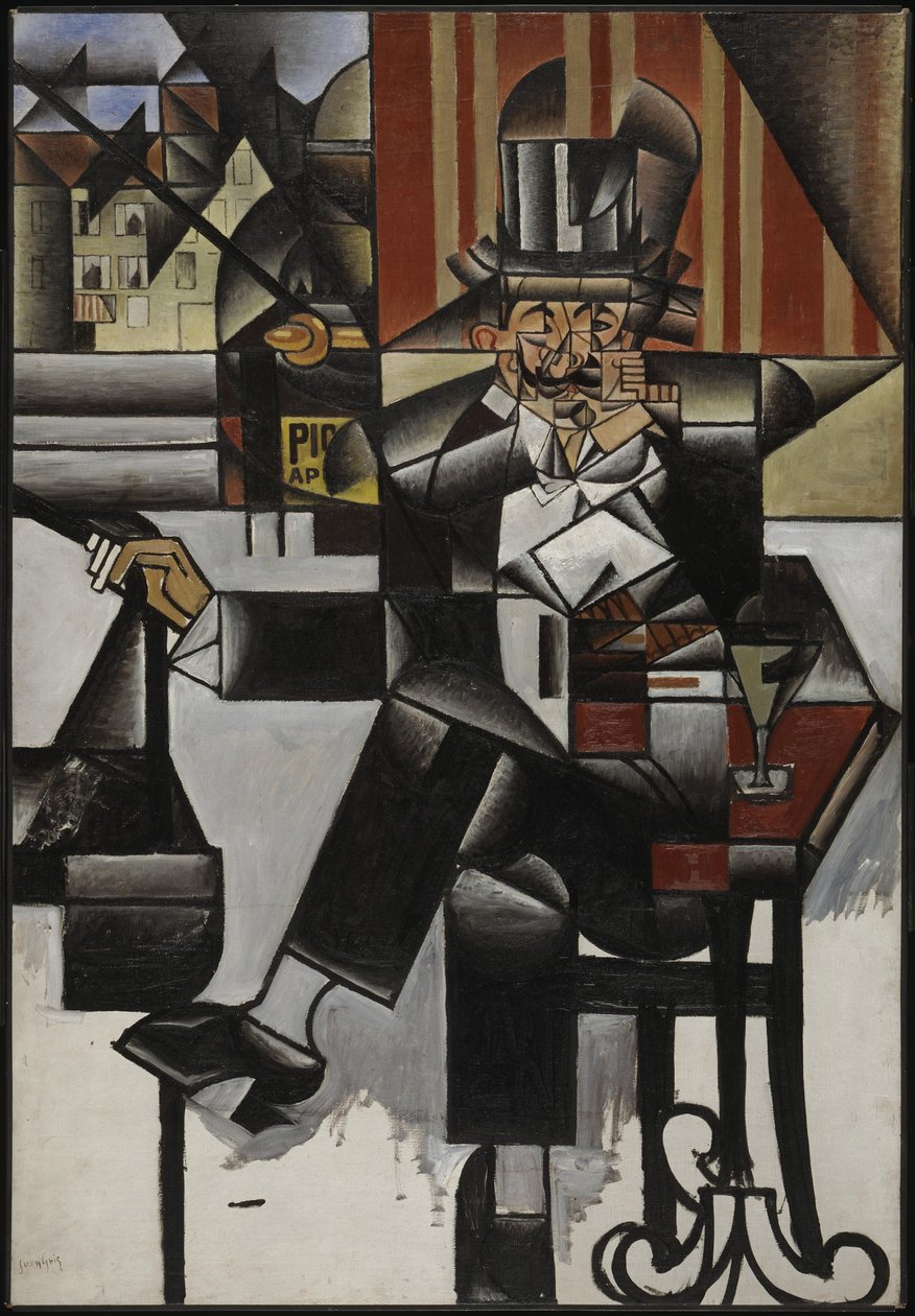 Mand i en café, 1912. af Juan Gris