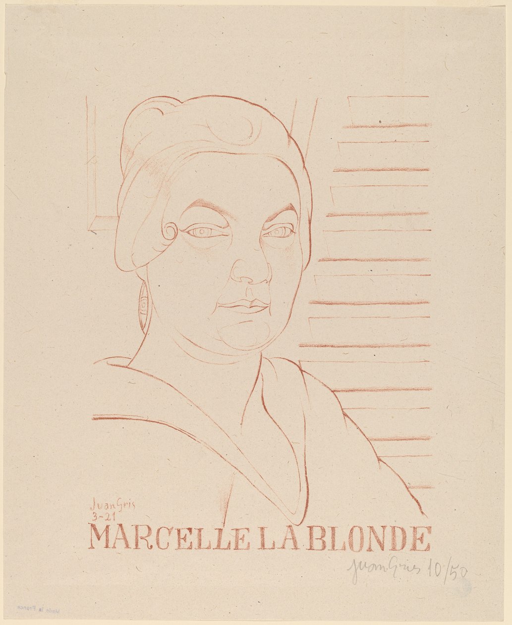 Marcelle den blonde af Juan Gris