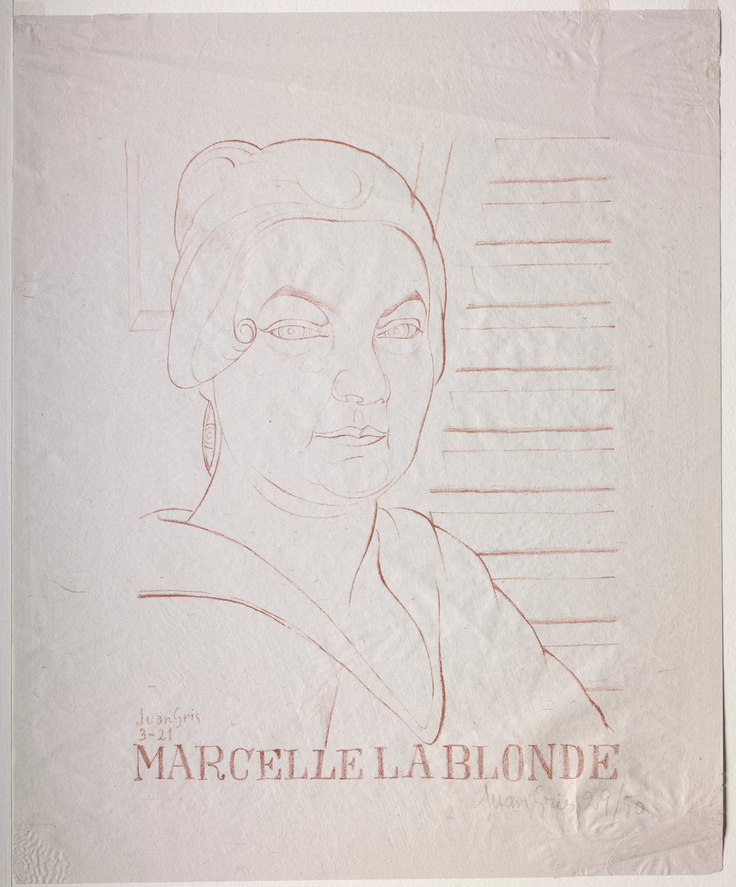 Marcelle den blonde af Juan Gris