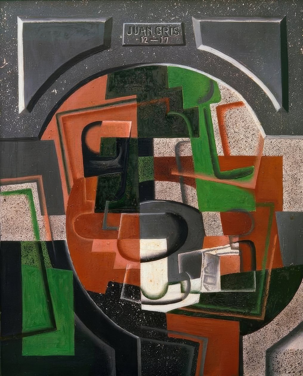 Stilleben på tallerkenen af Juan Gris