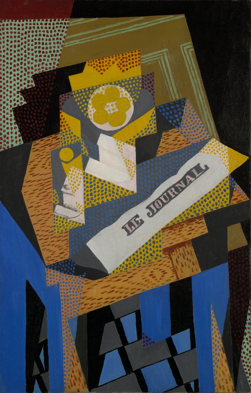 Avis og Frugtfad af Juan Gris