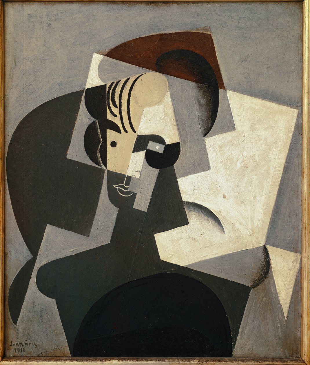 Portræt af Josette Gris - Olie på lærred af Juan Gris