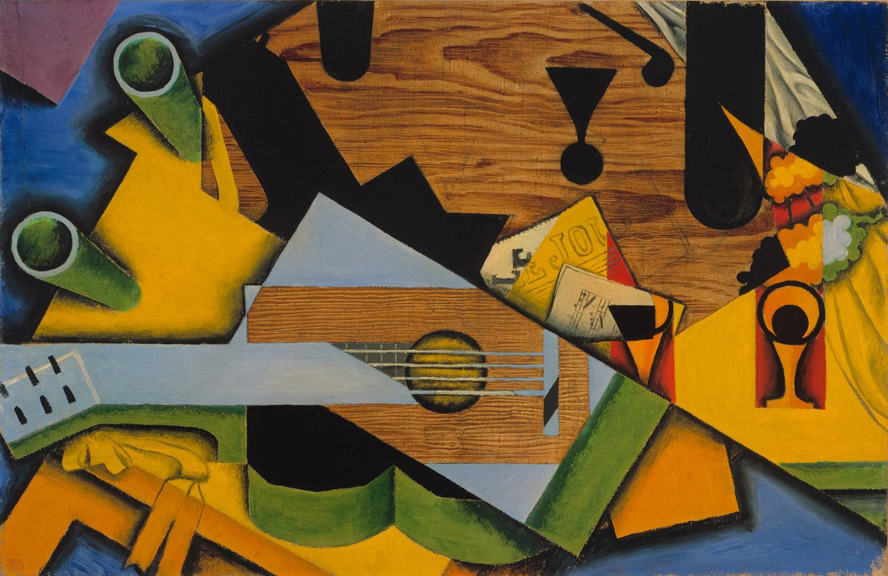 Stilleben med en guitar af Juan Gris