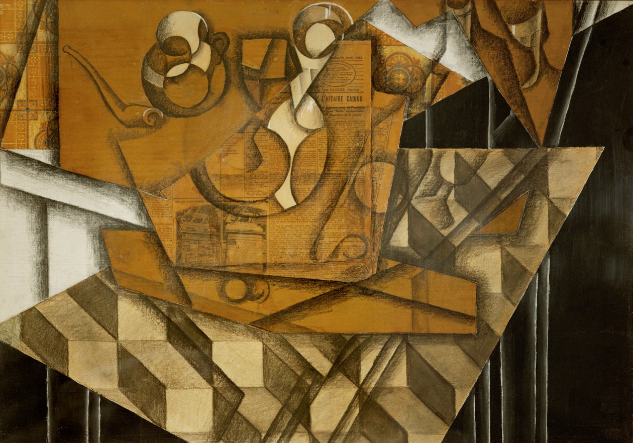 Teetassen (olie på lærred) af Juan Gris