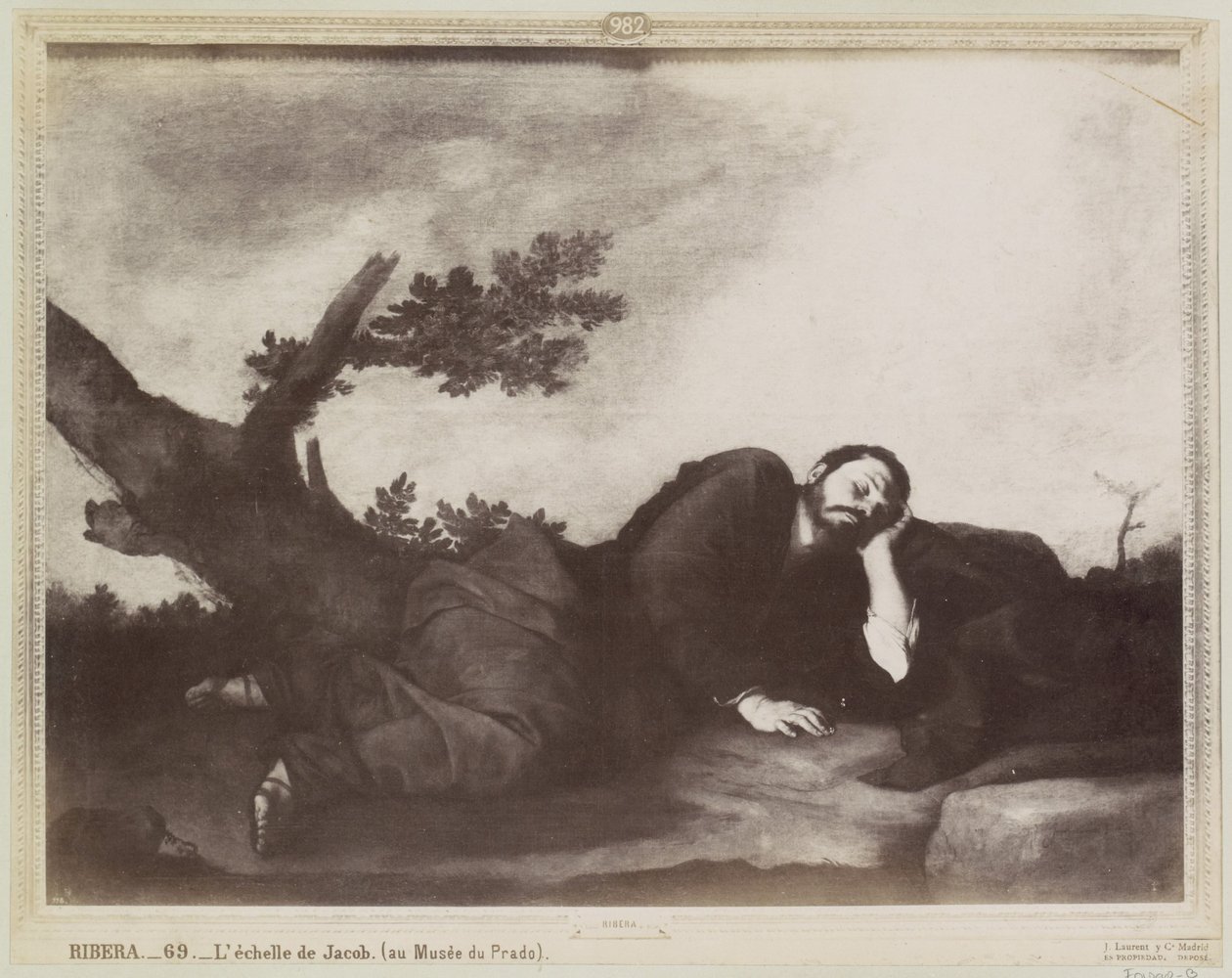 Fotoreproduktion af et maleri af Jusepe Ribera, der forestiller Jakobs drøm RIBERA.- L