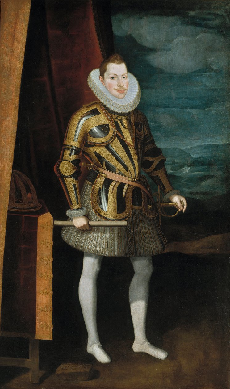Filip III af Spanien - Portræt af Filip III (1578-1621), konge af Spanien og Portugal af Pantoja de la Cruz, John (1553-1608) af Juan Pantoja de la Cruz