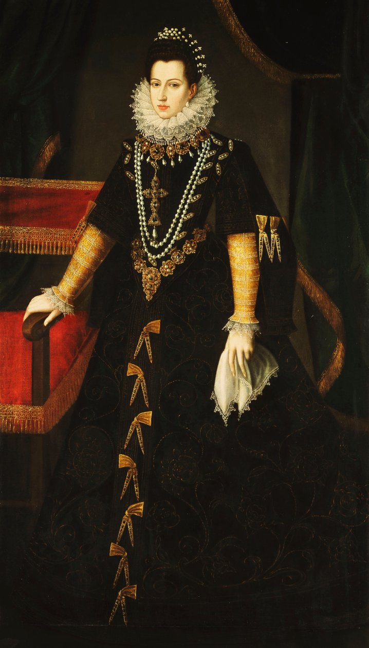 Portræt af Infanta Isabel Clara Eugenia af Bourbon af Juan Pantoja de la Cruz