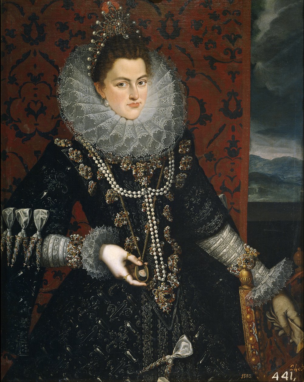 Infanta Isabella Clara Eugenia 1566-1633, 1598-1599 af Juan Pantoja de la Cruz