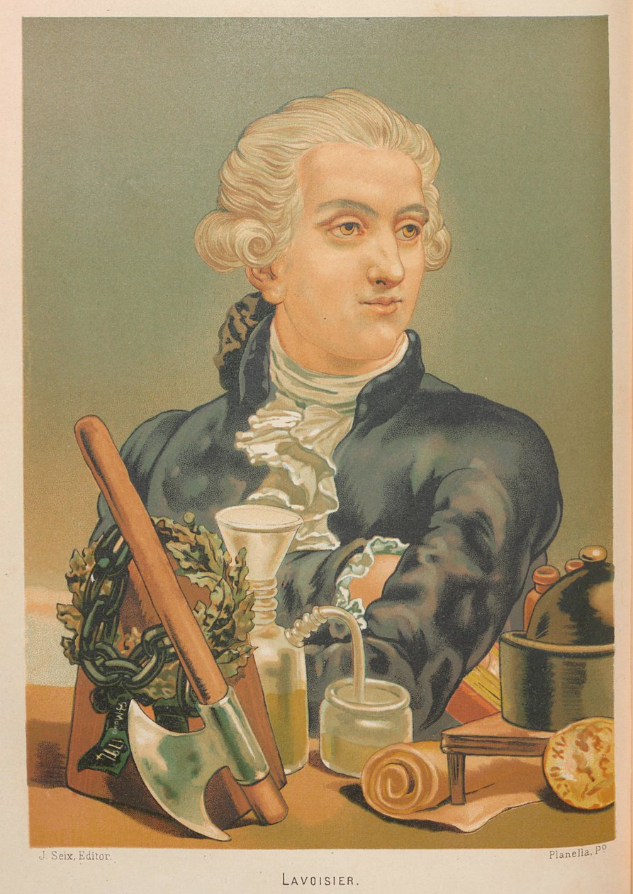 Portræt af Antoine-Laurent Lavoisier 1743-1794, 1879. af Juan Planella y Rodríguez