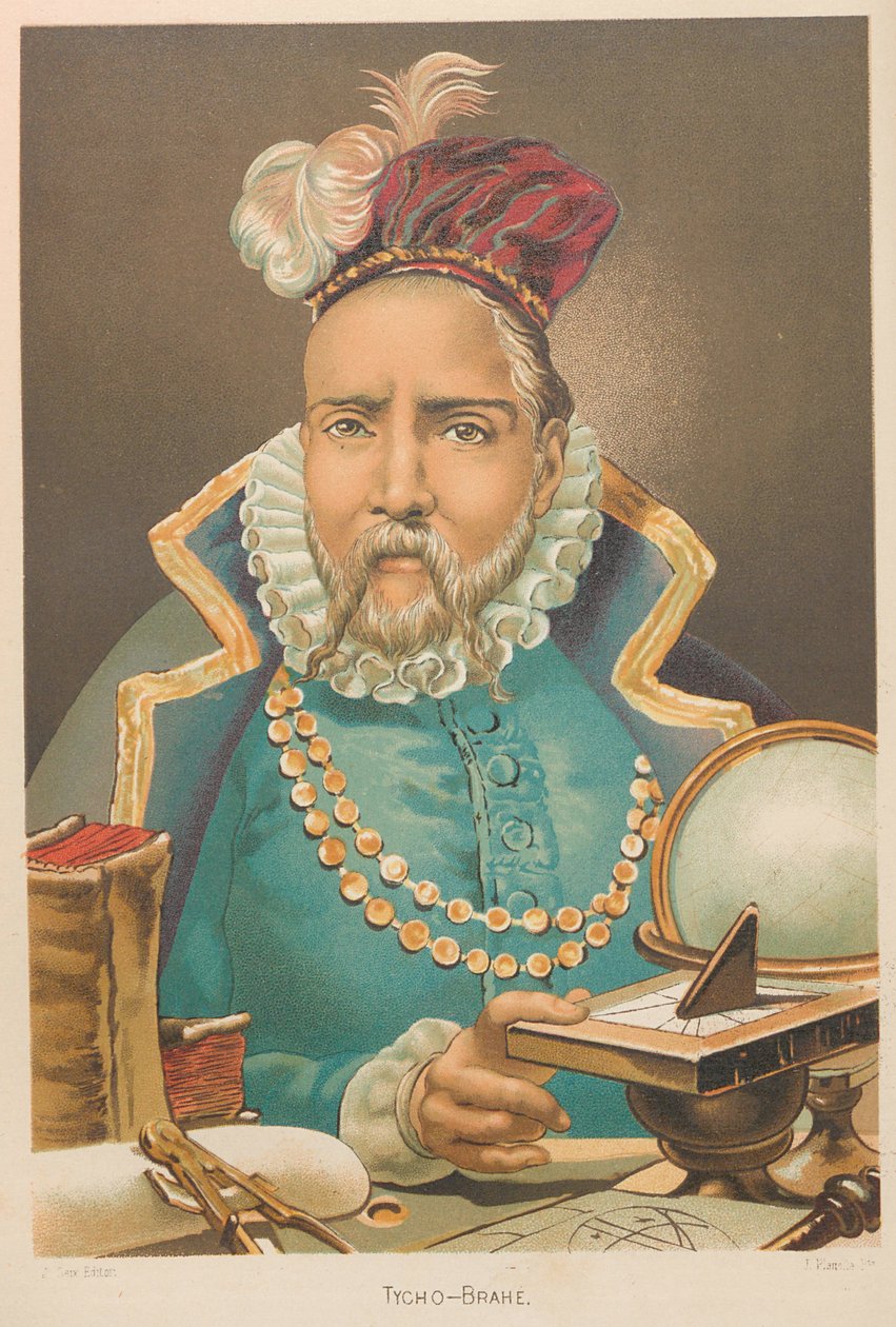 Portræt af Tycho Brahe 1546-1601, 1879. af Juan Planella y Rodríguez