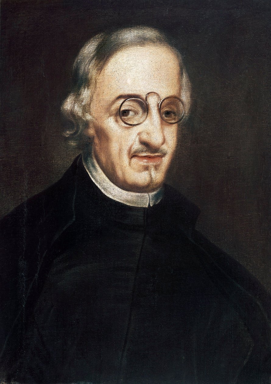 Portræt af Don Antonio de Solis y Ribadeneira, spansk historiker og forfatter (1610-1686). Maleri af Johannes Pottemageren (1640-1680). Olie på lærred Madrid, Lazarus Galdiano Foundation. af Juan de Alfaro