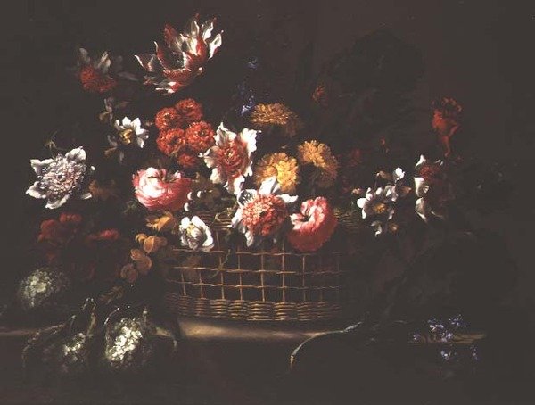 Kurv med blomster, 1665 af Juan de Arellano