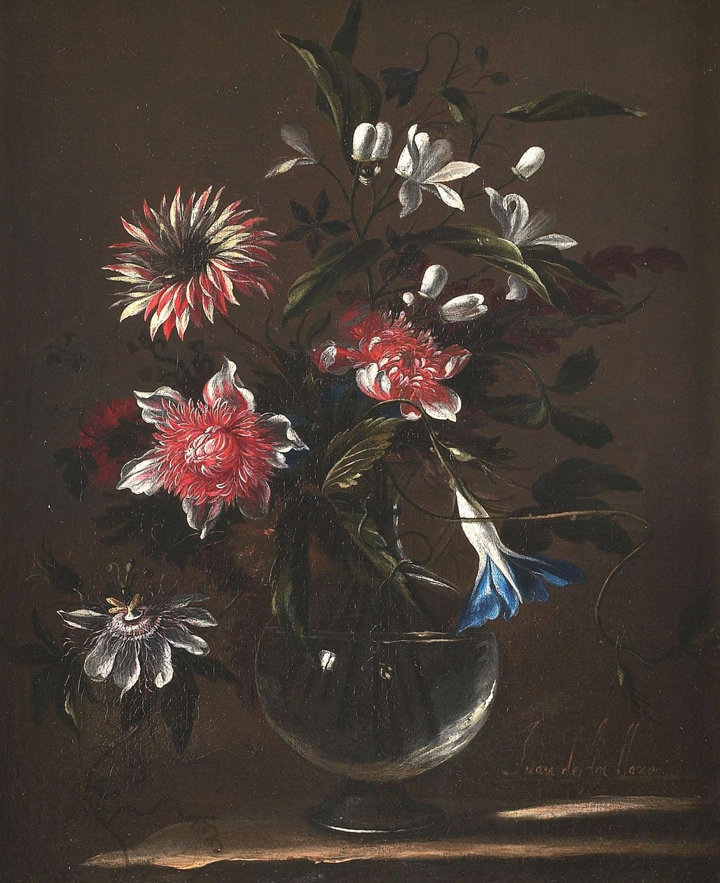 Vase med blomster af Juan de Arellano