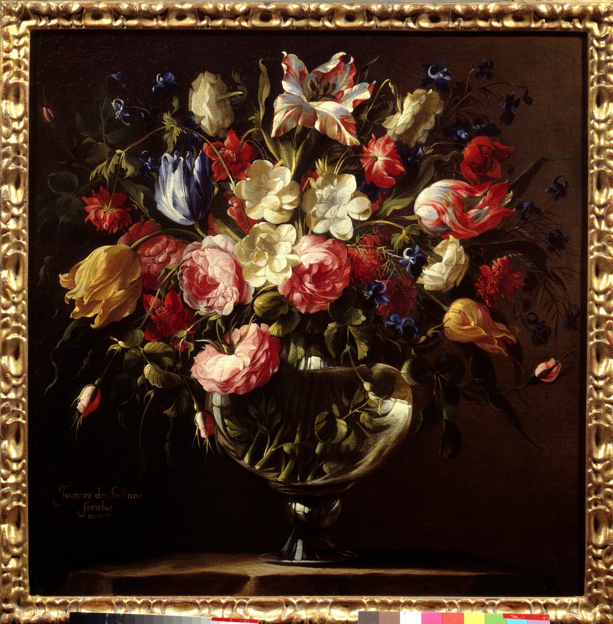 Vase med blomster. Maleri af Juan de Arellano (1614-1676) af Juan de Arellano