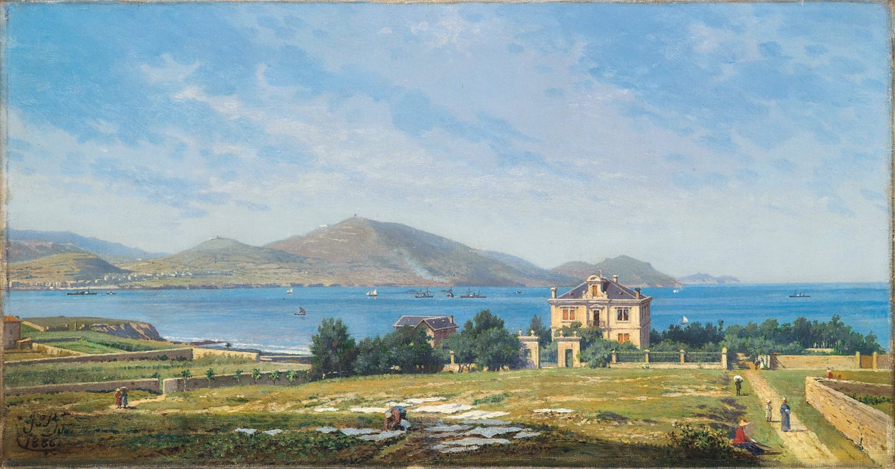 Udsigt over El Abra, Bilbao, fra Algorta af Juan de Barroeta