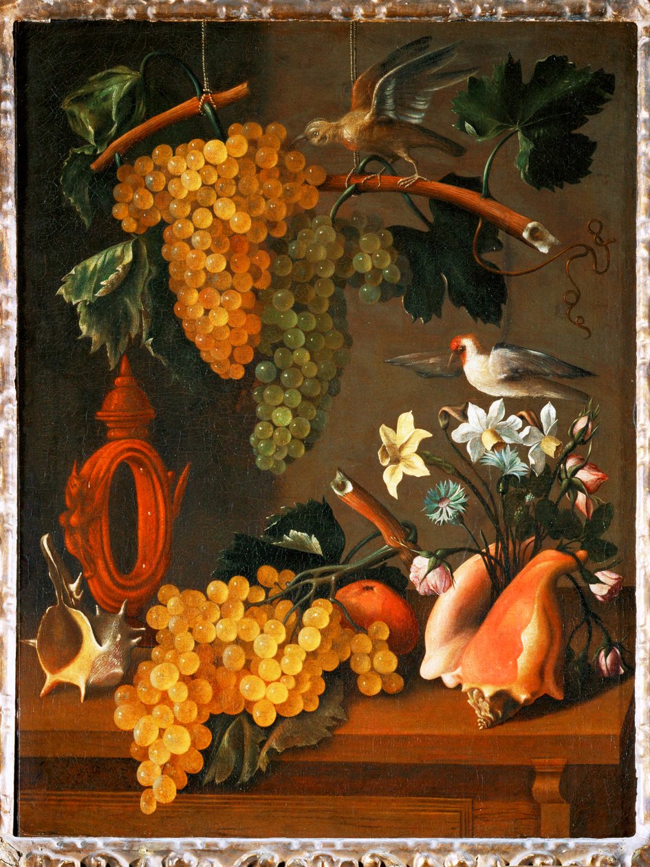 Stilleben med vindruer ... af Juan de Espinosa