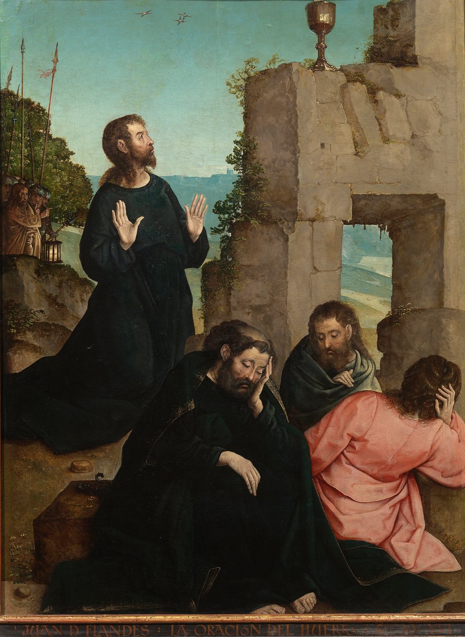 ""Agony in the Garden of Olives"" (The Agony in the Garden) Maleri af Juan de Flandes (ca. 1465-1519) 1514-1519 Dim 110x84 cm Museo del Prado, Madrid af Juan de Flandes