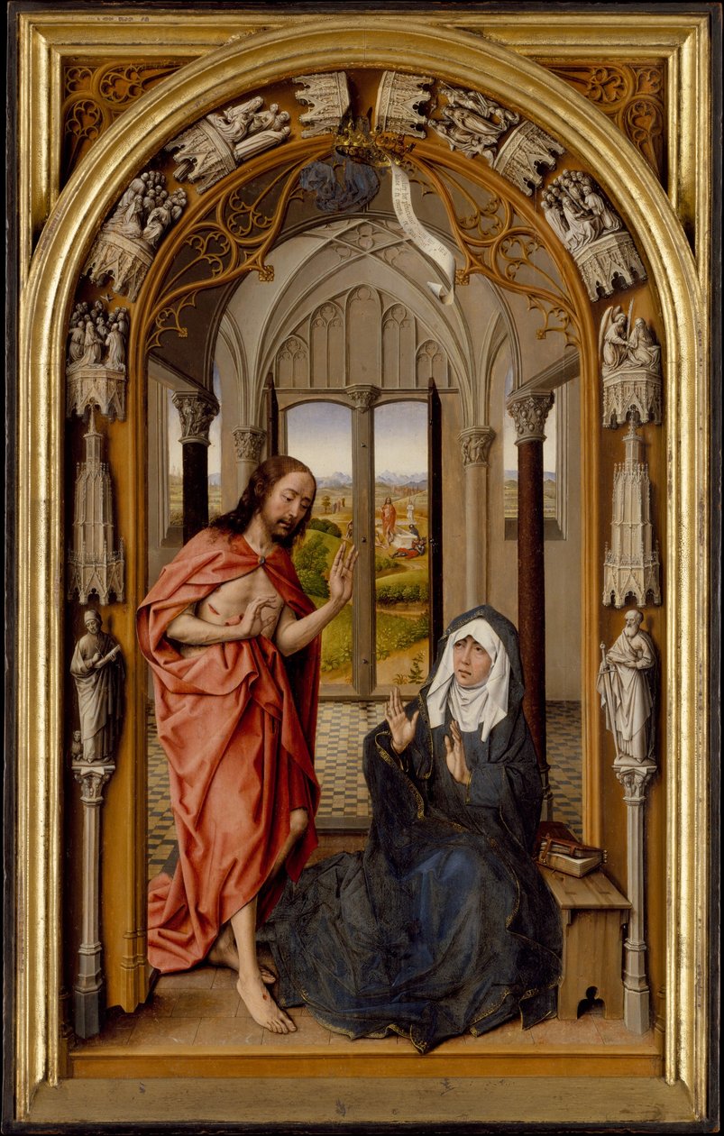 Kristus viser sig for sin mor, ca. 1496 af Juan de Flandes