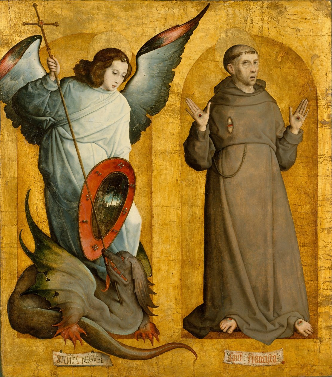 Ærkeenglen Michael og Sankt Frans af Juan de Flandes