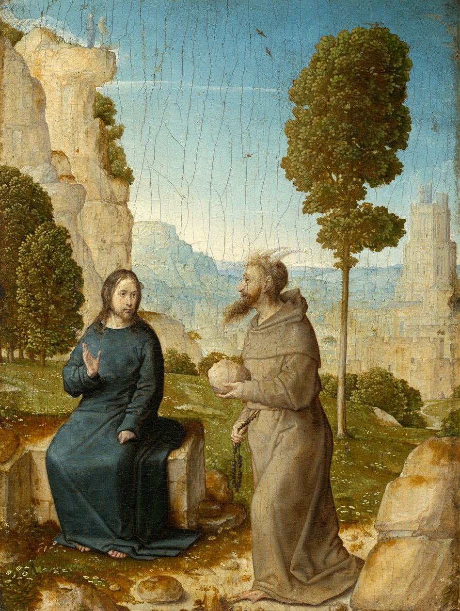 Kristi fristelse, ca. 1500/04 (olie på panel) af Juan de Flandes
