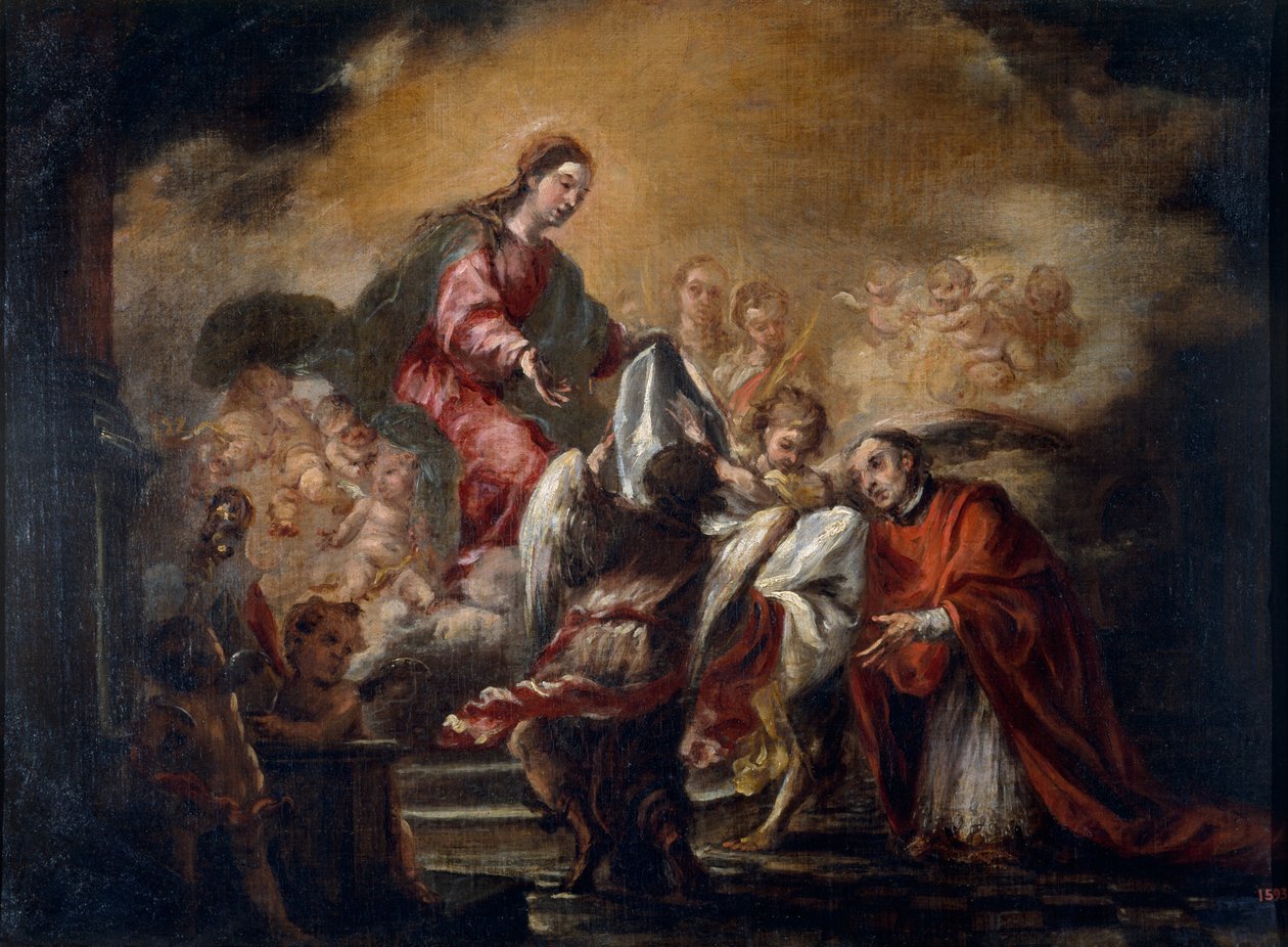 Pålægning af Chasuble på Saint Ildephonsus af Juan de Valdes Leal