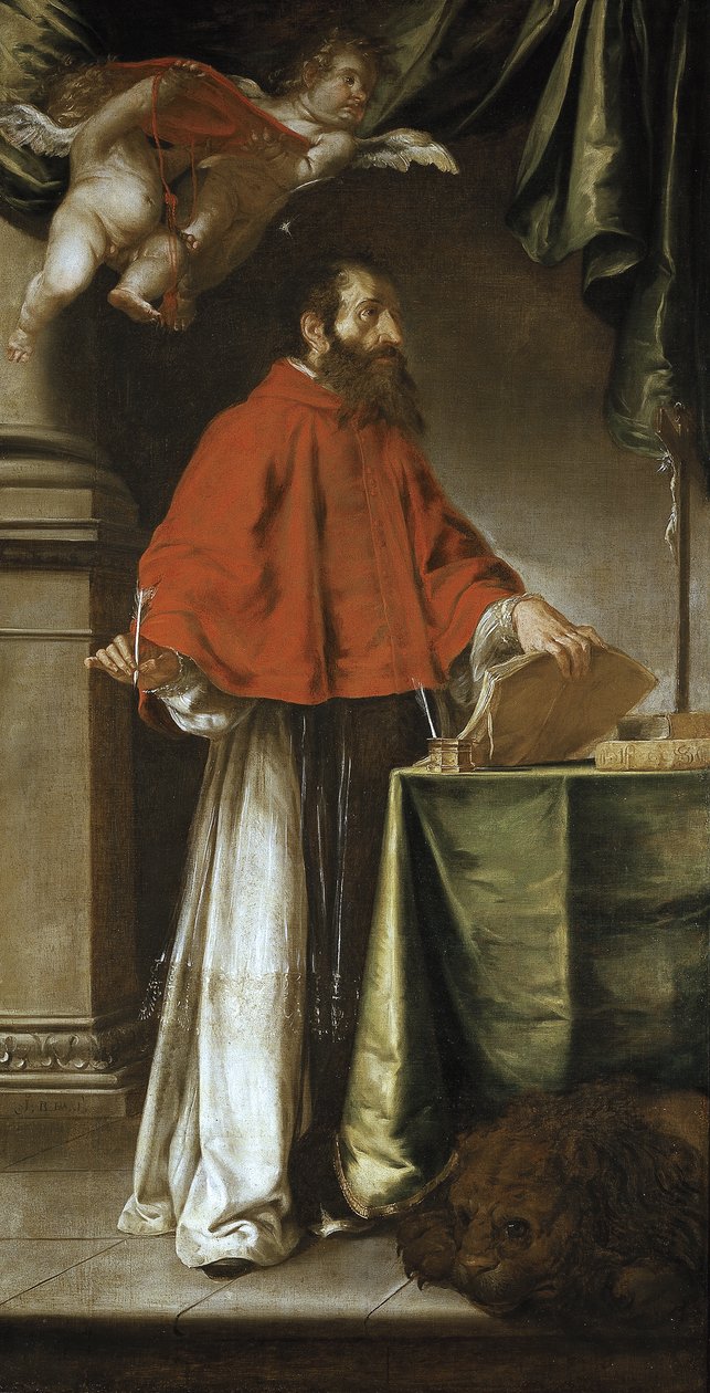 Spansk: San Jerónimo Saint Jerome af Juan de Valdes Leal