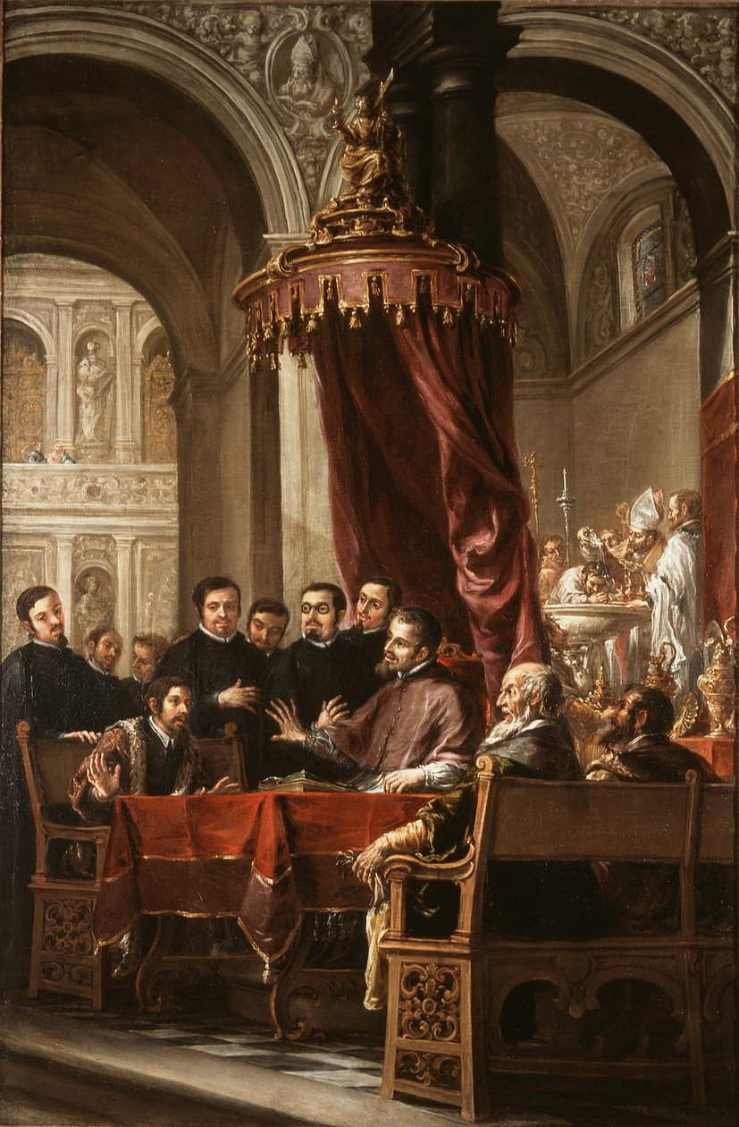 Augustins omvendelse og dåb af Sankt Ambrosius af Juan de Valdes Leal