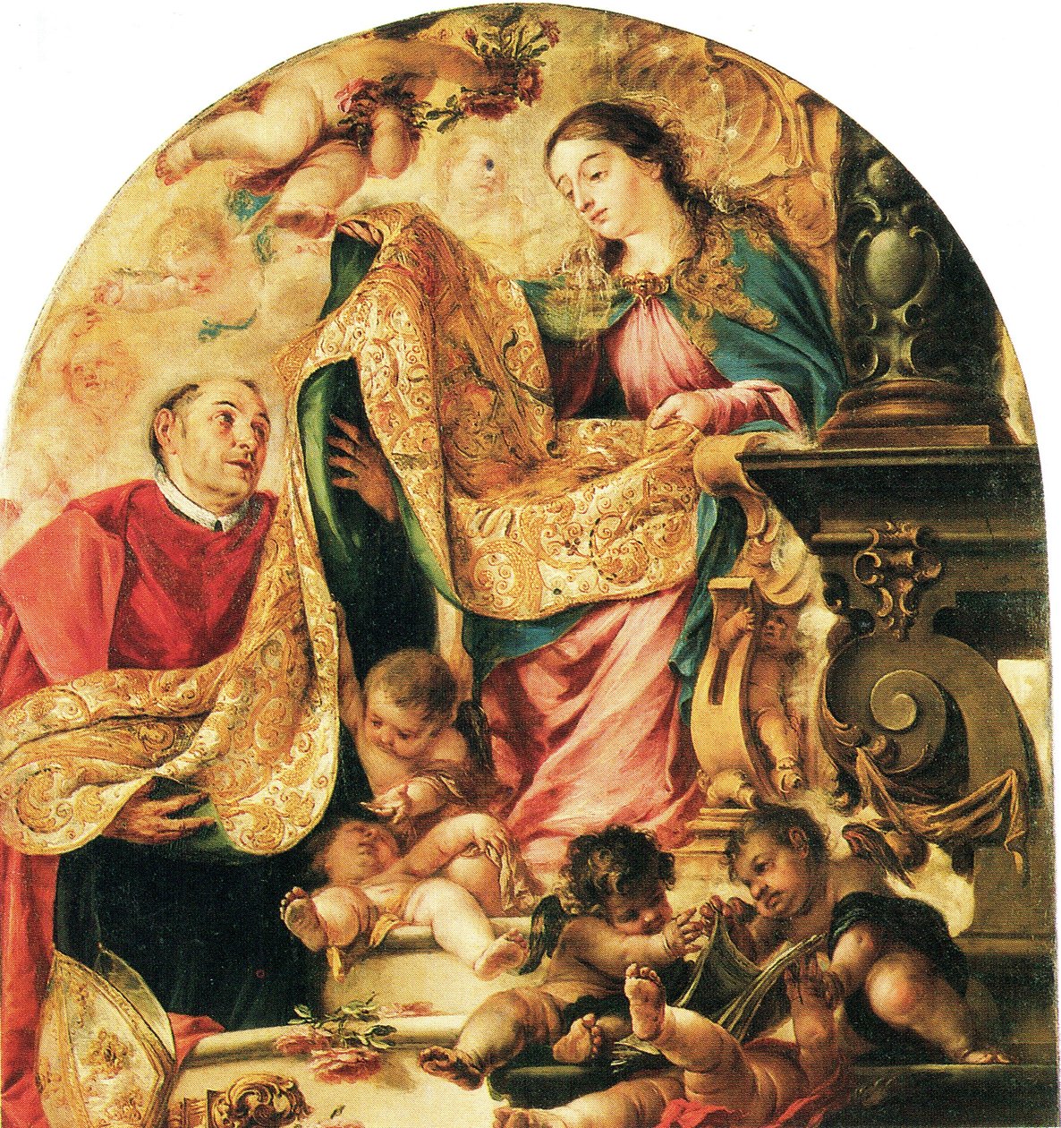 Indstiftelse af messehagel til Sankt Ildefonso af Juan de Valdes Leal
