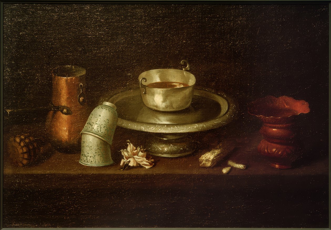 Stilleben med en kakaokop af Juan de Zurbaran