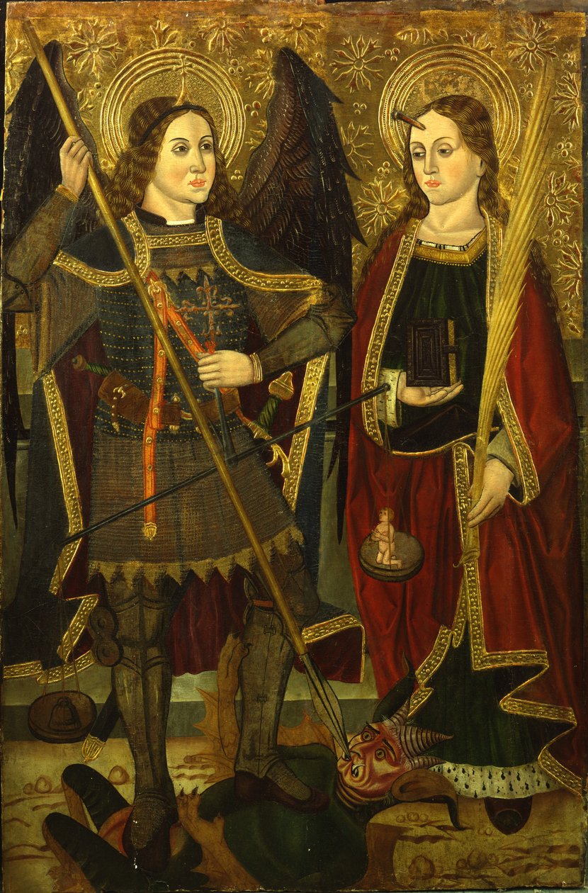 Hellige Michael og Engracia af Juan de la Abadía