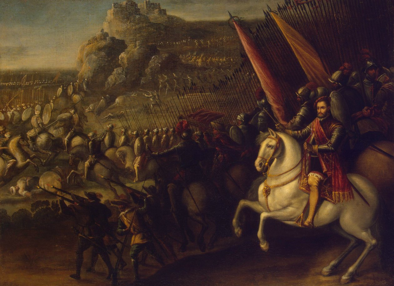 Slagscene, 1643 af Juan de la Corte