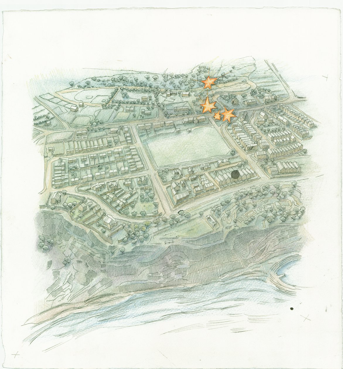 Tysk flådebombardement af Scarborough, North Yorkshire, 1914 2014. af Judith Dobie