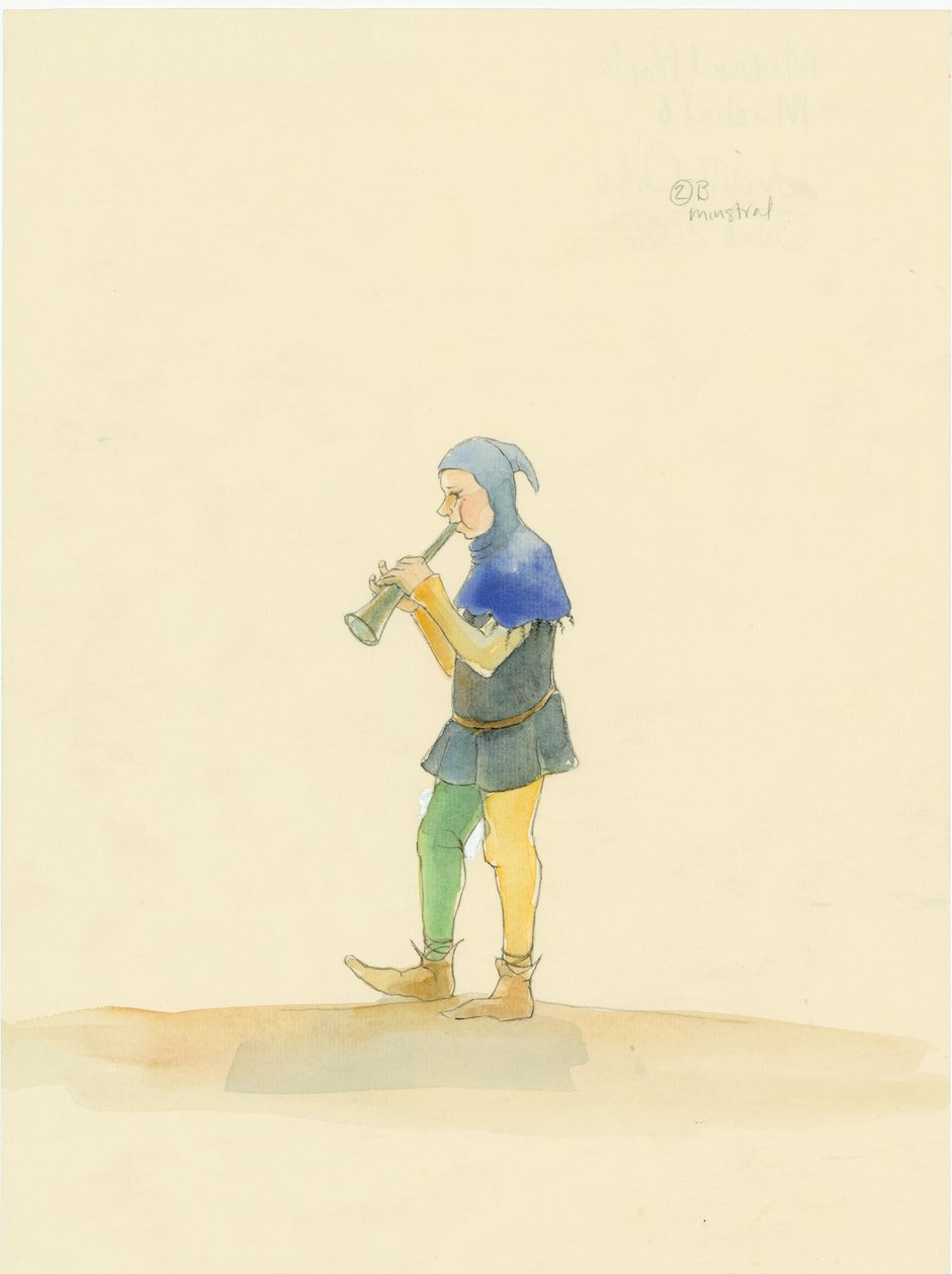 Middelalderlig minstrel, 2004. af Judith Dobie