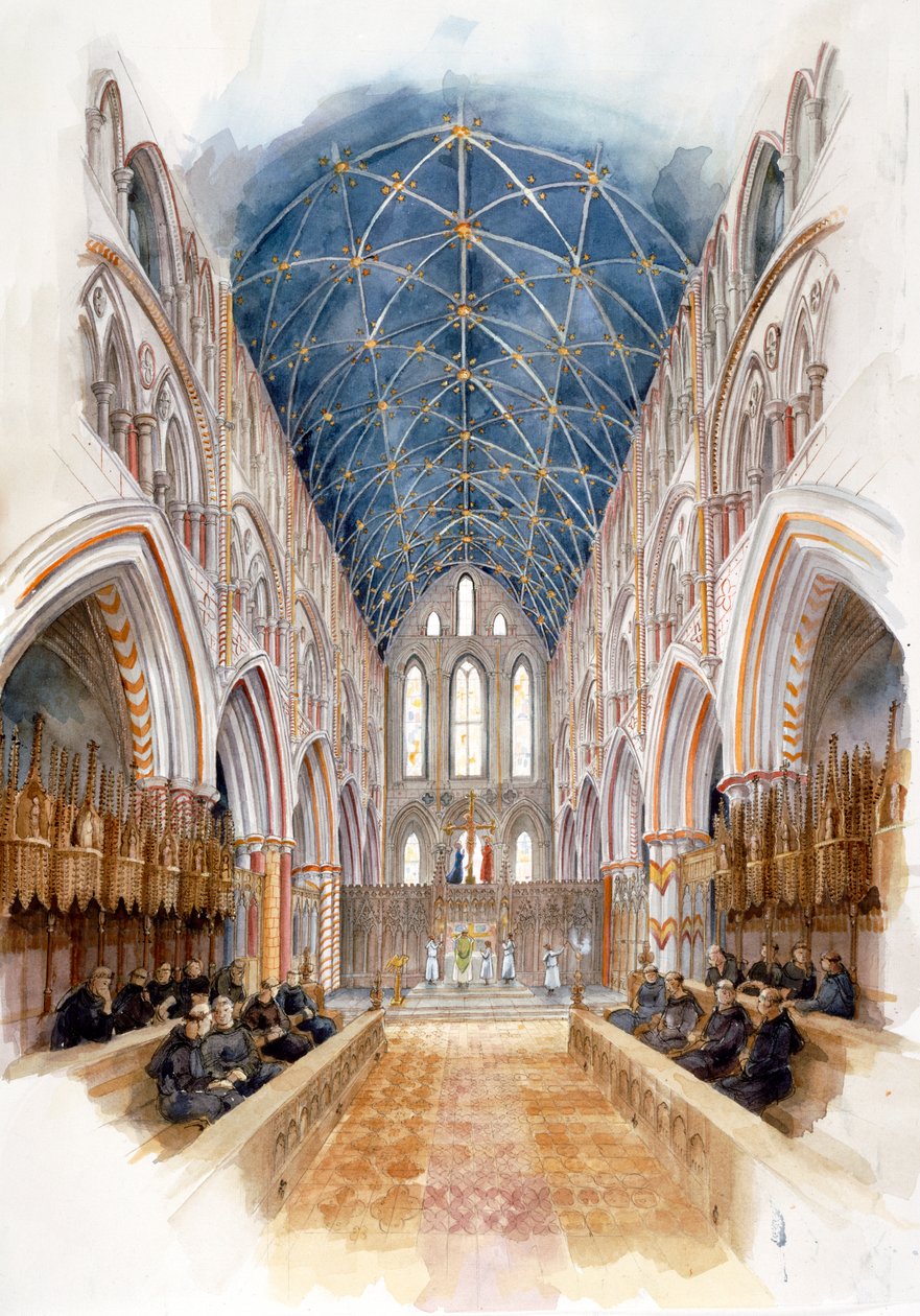 Whitby Abbey, 1500, c1990-2010 af Judith Dobie
