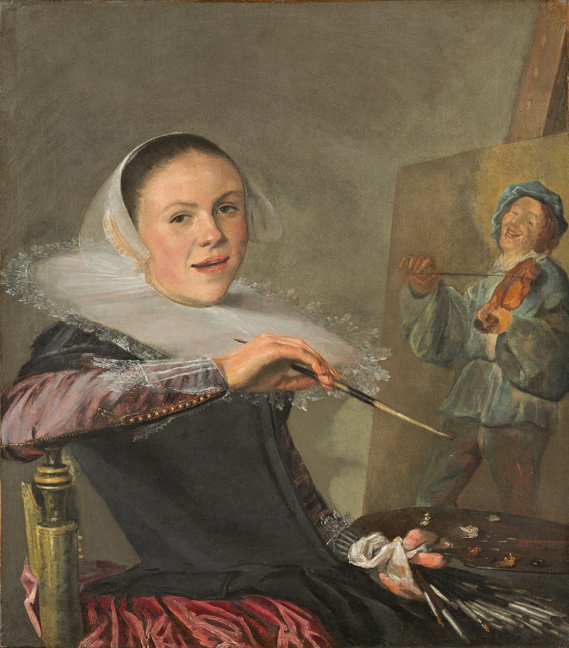 Selvportræt, ca. 1630 (olie på lærred) af Judith Leyster