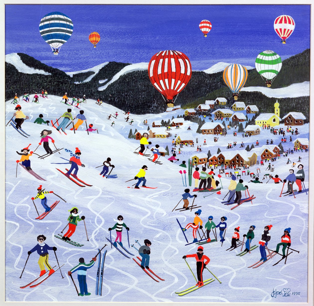 Ballonflyvning over pisten, 1995 af Judy Joel