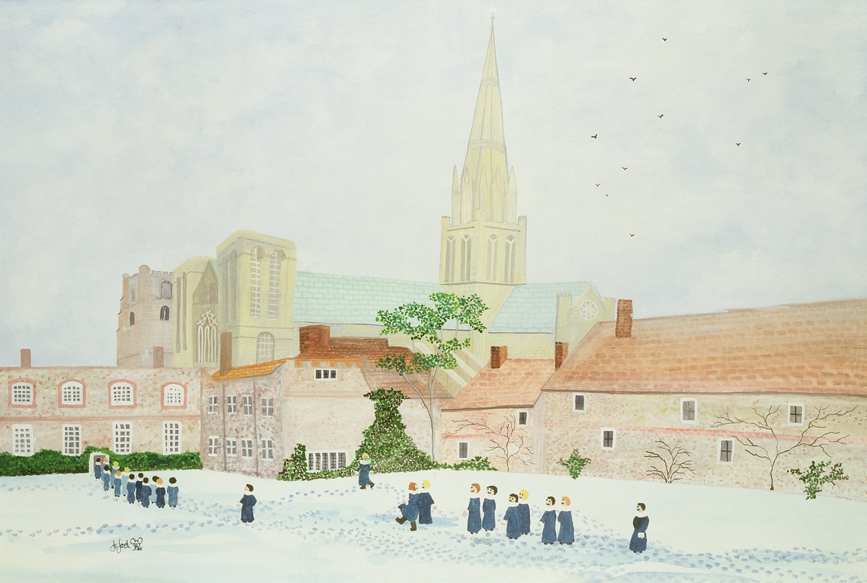 Chichester katedral og besøgskor af Judy Joel