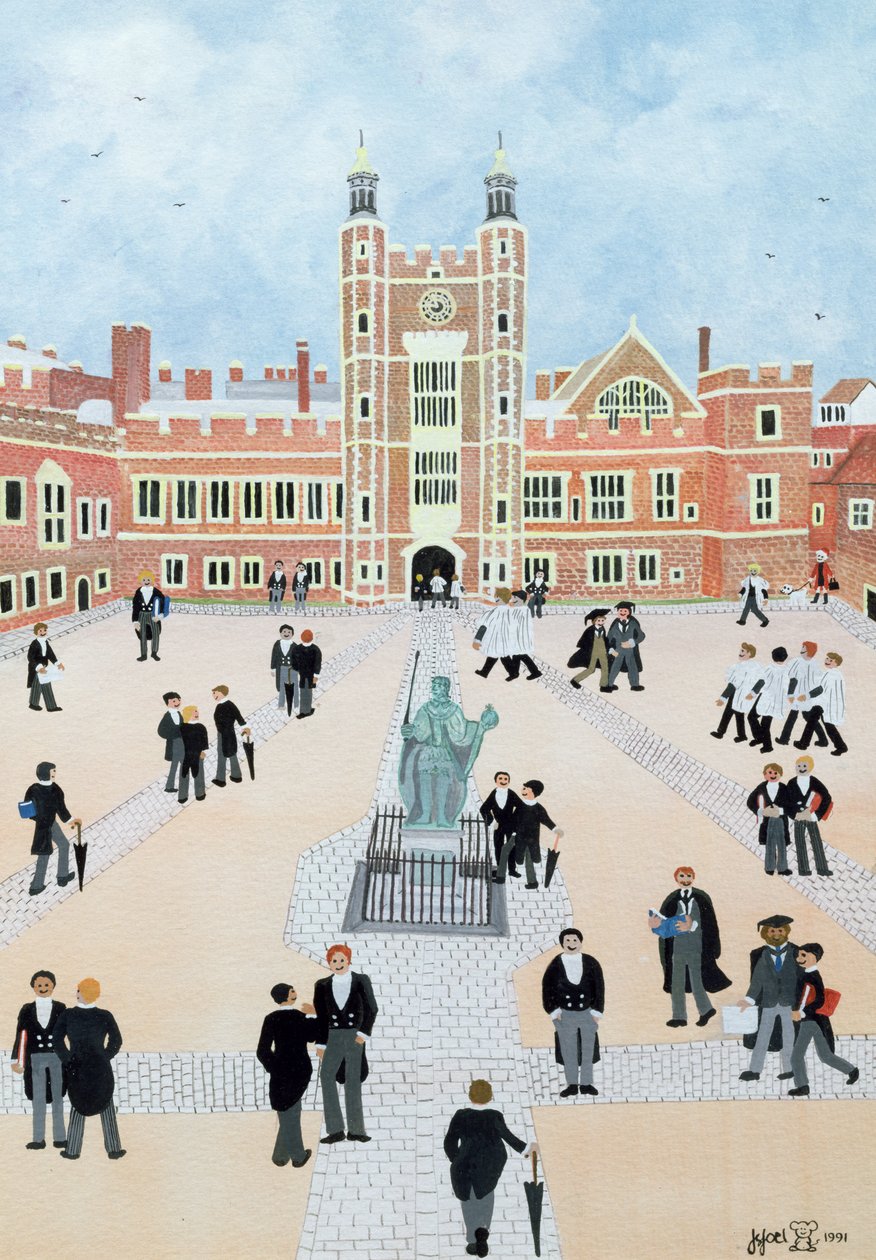 Eton College School Yard, 1991 af Judy Joel