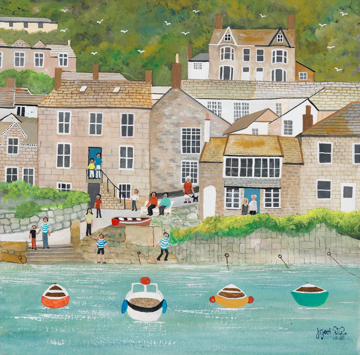 Kajen ved Mousehole af Judy Joel