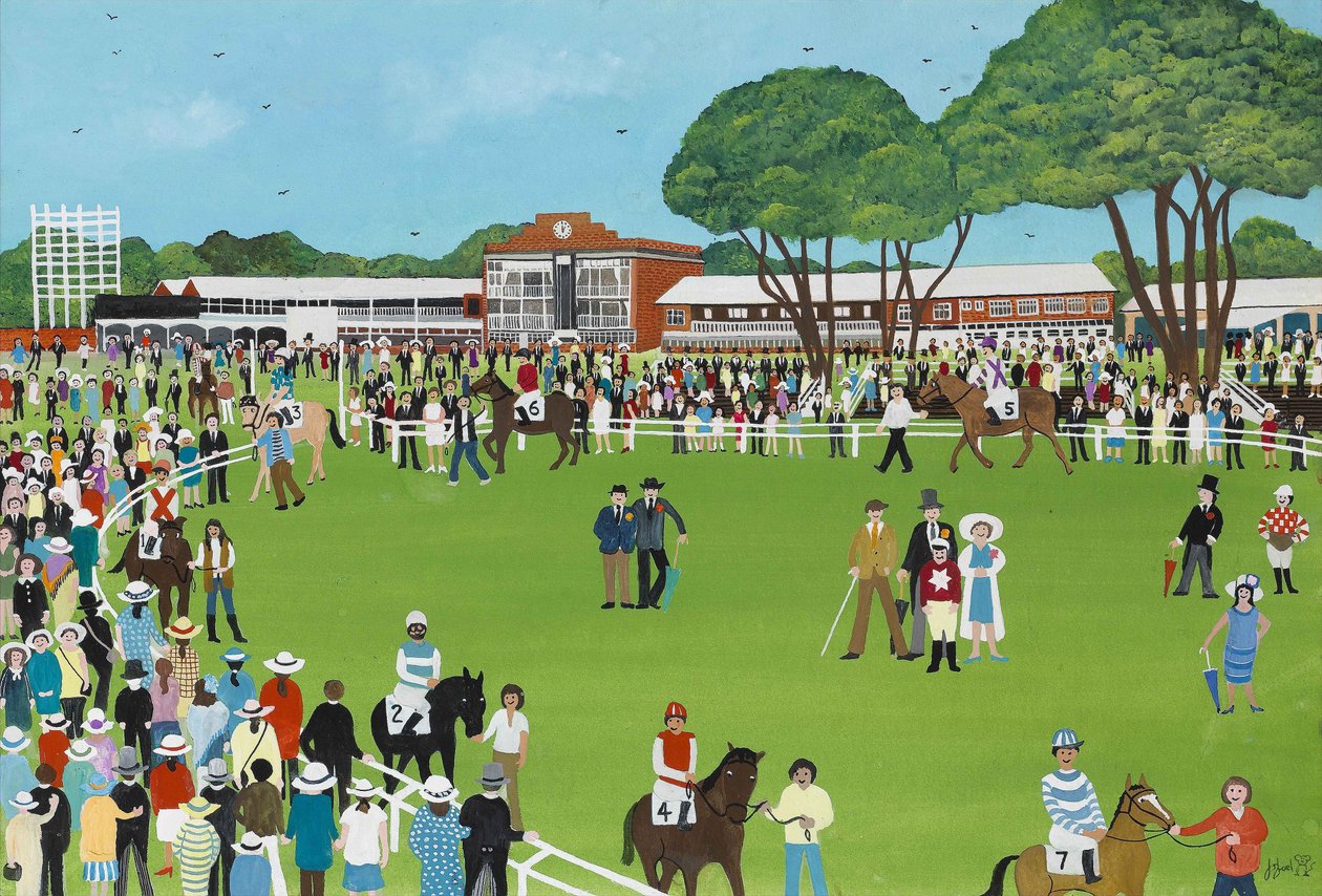 Ascot, 2009 (Gouache på papir) af Judy Joel