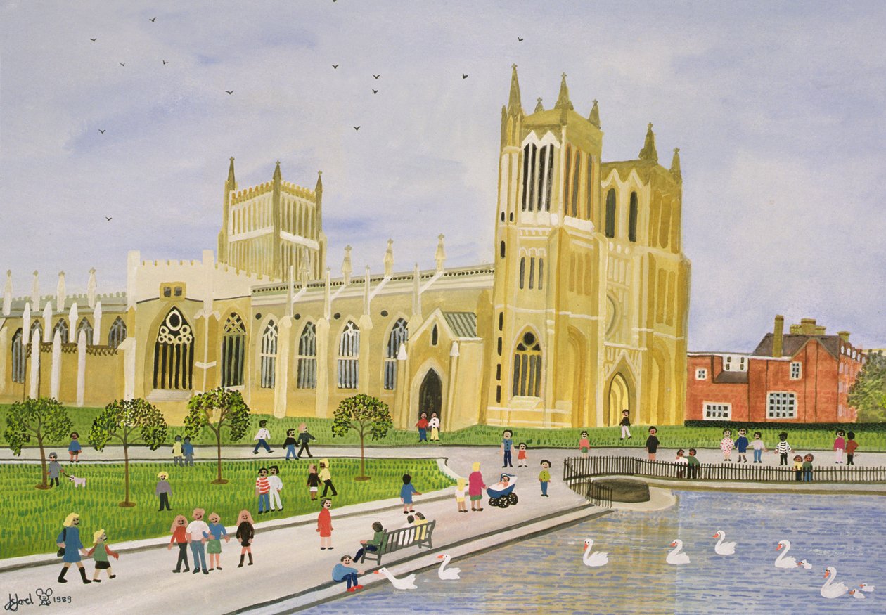 Bristol Cathedral og College Green, 1989 af Judy Joel